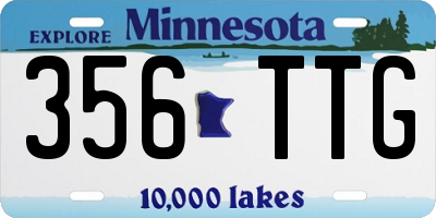 MN license plate 356TTG