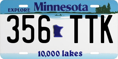MN license plate 356TTK