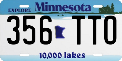 MN license plate 356TTO