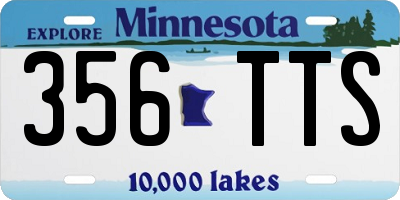 MN license plate 356TTS