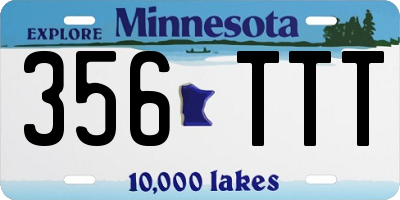 MN license plate 356TTT