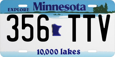 MN license plate 356TTV