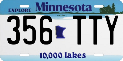 MN license plate 356TTY