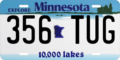 MN license plate 356TUG