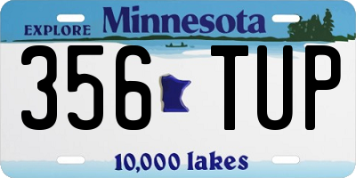 MN license plate 356TUP