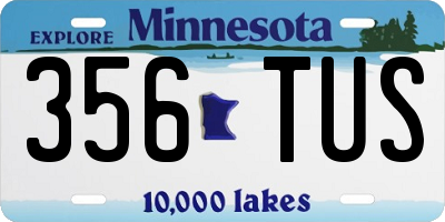 MN license plate 356TUS
