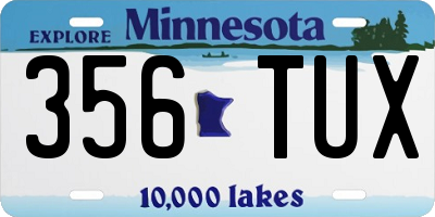 MN license plate 356TUX