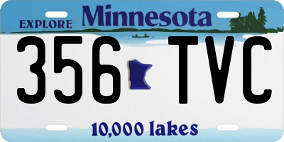MN license plate 356TVC