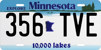MN license plate 356TVE