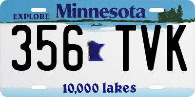 MN license plate 356TVK