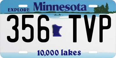 MN license plate 356TVP