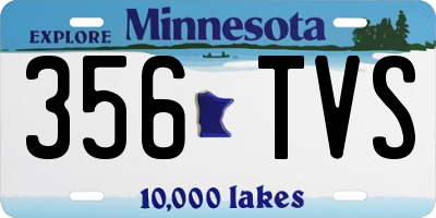 MN license plate 356TVS