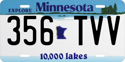 MN license plate 356TVV