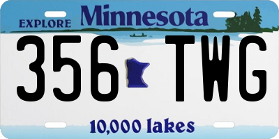 MN license plate 356TWG