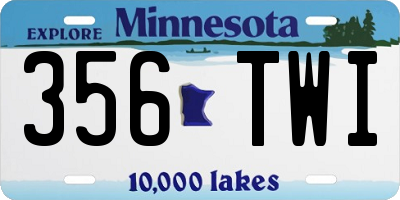 MN license plate 356TWI