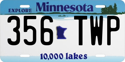 MN license plate 356TWP