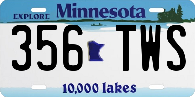MN license plate 356TWS