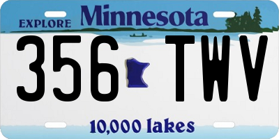 MN license plate 356TWV