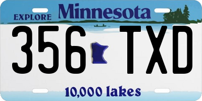 MN license plate 356TXD