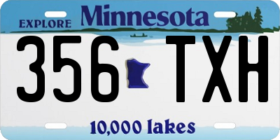 MN license plate 356TXH