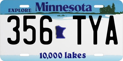MN license plate 356TYA