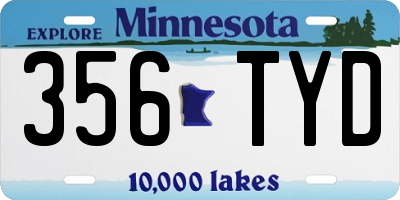 MN license plate 356TYD