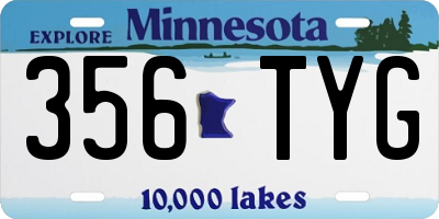 MN license plate 356TYG