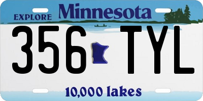 MN license plate 356TYL