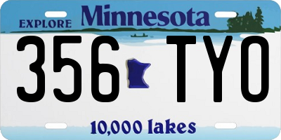 MN license plate 356TYO