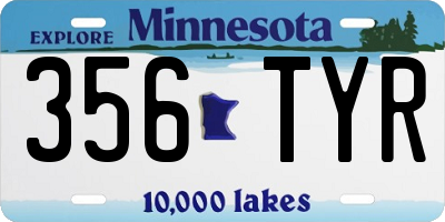 MN license plate 356TYR