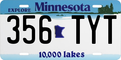 MN license plate 356TYT