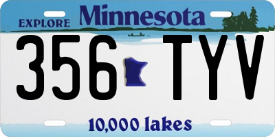 MN license plate 356TYV