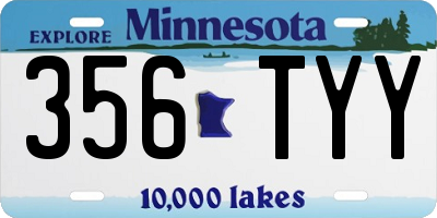 MN license plate 356TYY