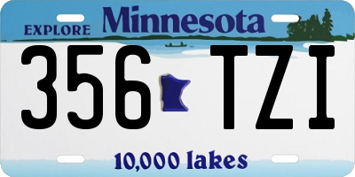 MN license plate 356TZI