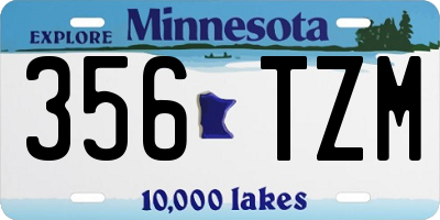 MN license plate 356TZM