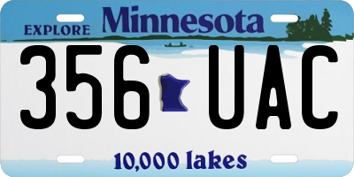 MN license plate 356UAC