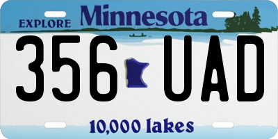 MN license plate 356UAD