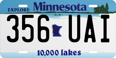MN license plate 356UAI