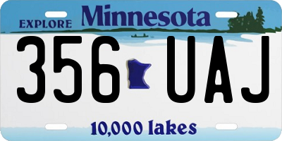 MN license plate 356UAJ