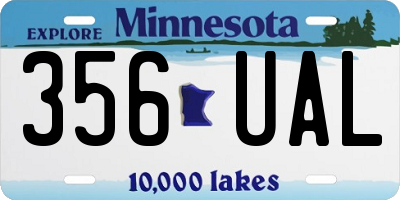MN license plate 356UAL