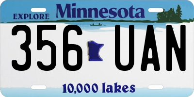 MN license plate 356UAN