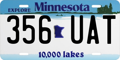 MN license plate 356UAT