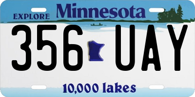 MN license plate 356UAY