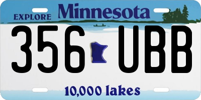 MN license plate 356UBB