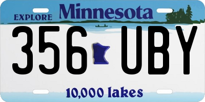 MN license plate 356UBY