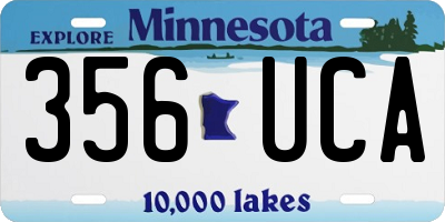 MN license plate 356UCA