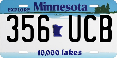 MN license plate 356UCB