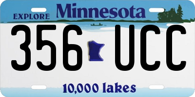 MN license plate 356UCC