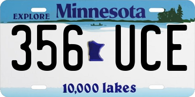 MN license plate 356UCE