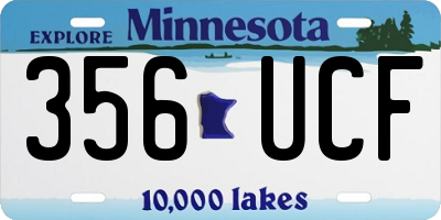 MN license plate 356UCF